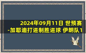 2024年09月11日 世预赛-加耶迪打进制胜进球 伊朗队1-0艰难战胜阿联酋